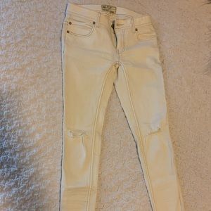 FREE PEOPLE white skinny jeans